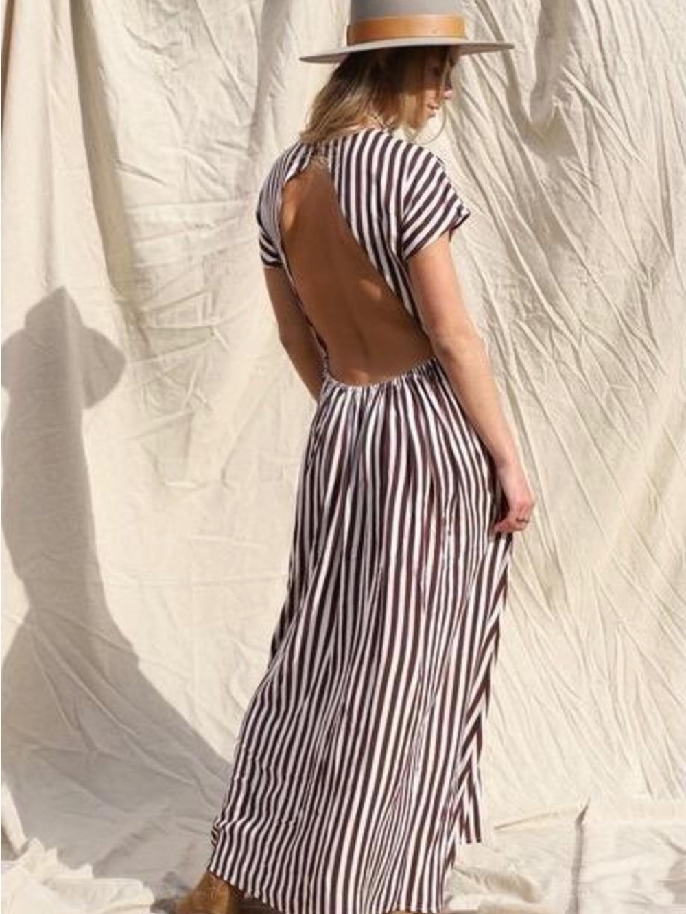 Jen’s Pirate Booty French Stripe Navi Dress - Picture 2 of 4